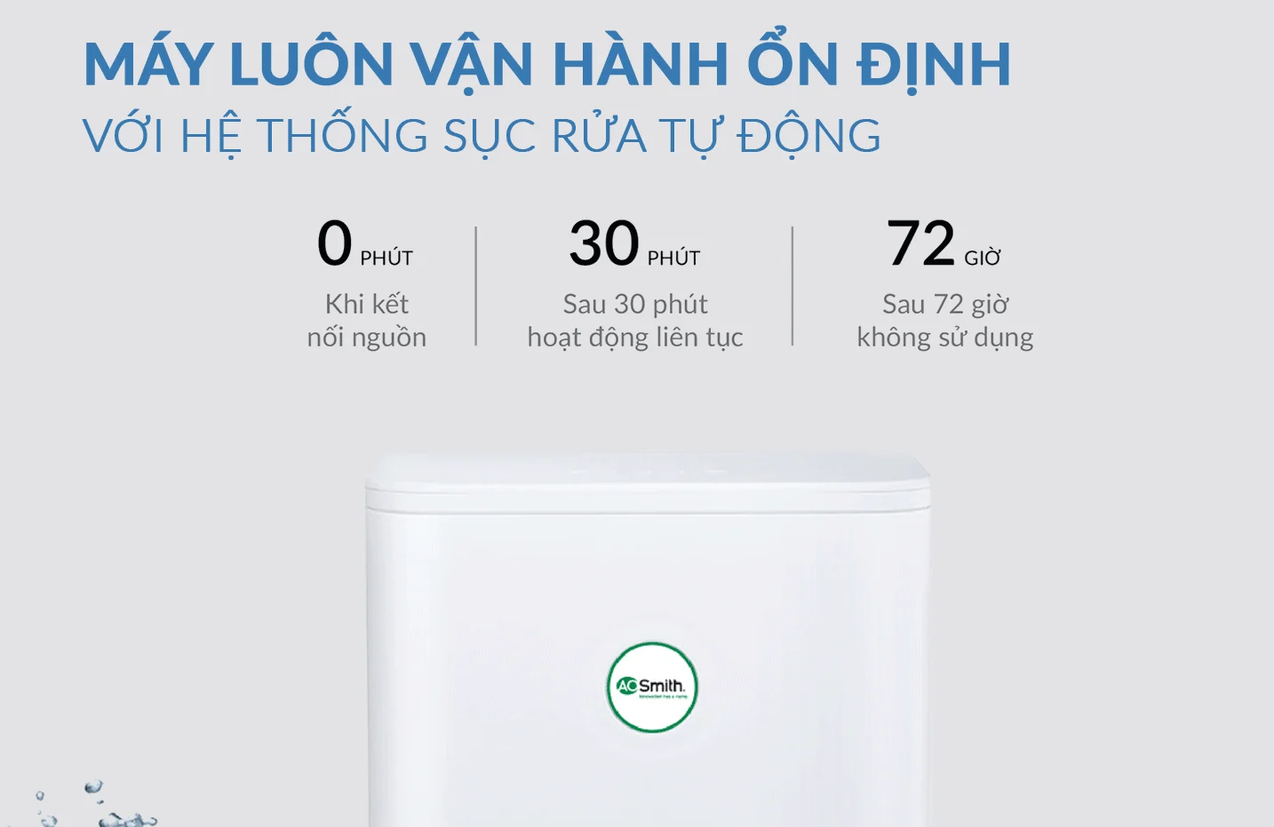 Chế độ tự động sục rửa và vòi điện tử thông minh